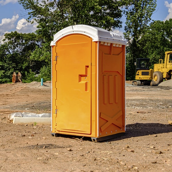 how often are the portable restrooms cleaned and serviced during a rental period in Spencer Brook